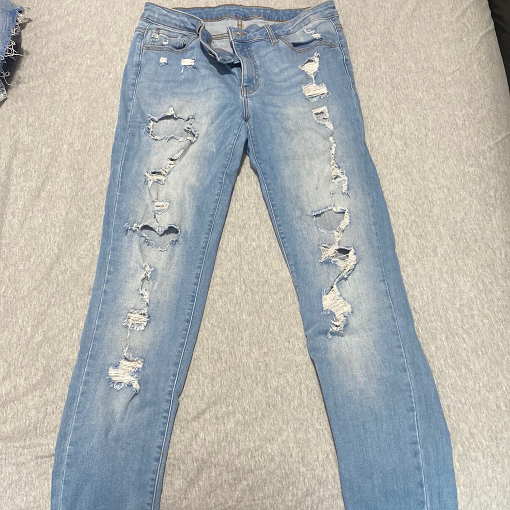 Super stretch high rise jeans